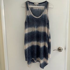 Eri + Ali Anthropologie Blue Play Beach Tunic